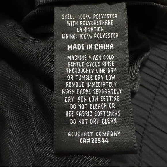 FootJoy DryJoys Convertible Golf Jacket Full Zip / Button Black Large Waterproof - Picture 11 of 11